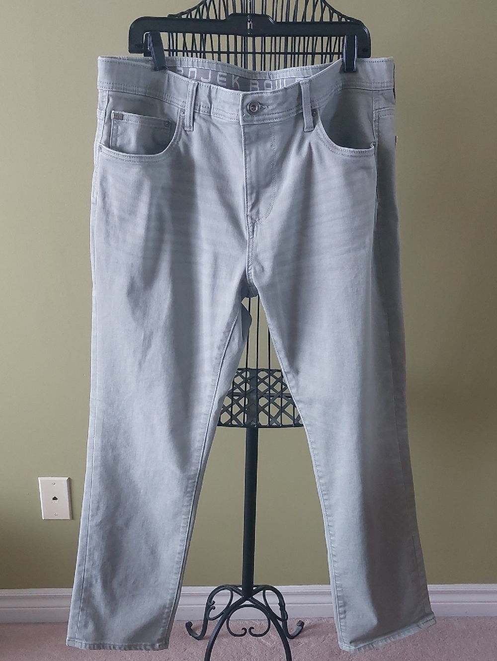 PROJEK RAW Men's Light Green Straight Jeans